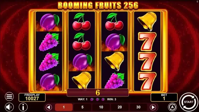 Booming Fruits 256 slot screenshot 3