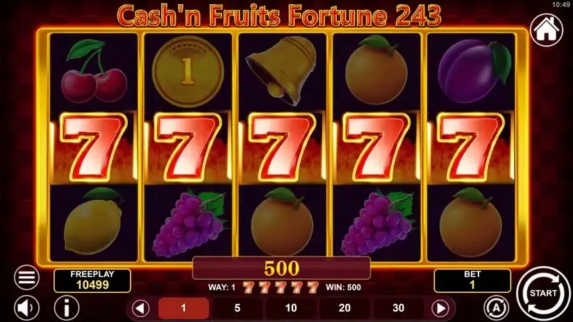 Cash’n Fruits Fortune 243 slot screenshot 2