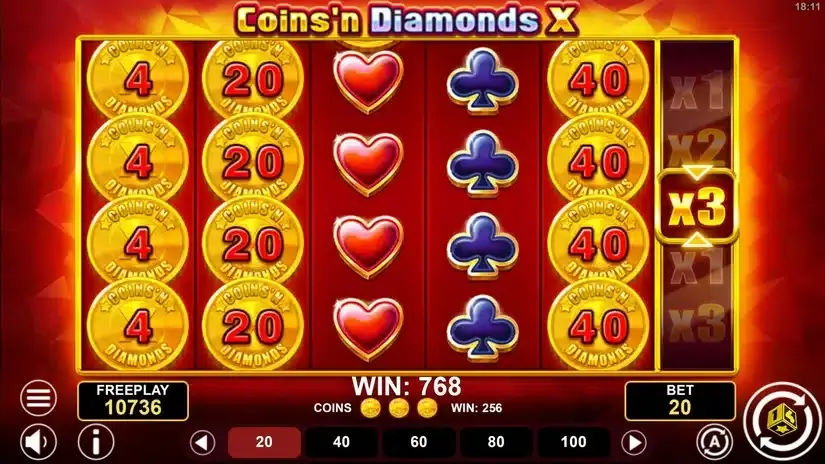 Coins’n Diamonds X slot screenshot 3