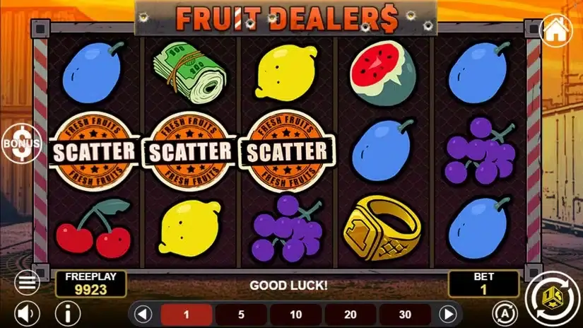 Fruit Dealers slot screenshot 2