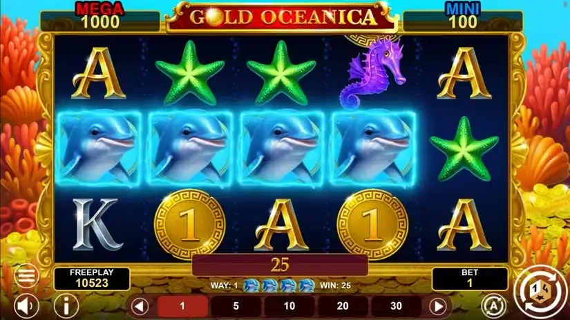 Gold Oceanica Hold And Win slot screenshot 3