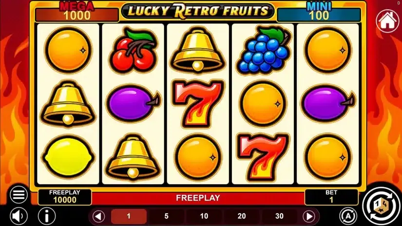 Lucky Retro Fruits Hold And Win slot screenshot