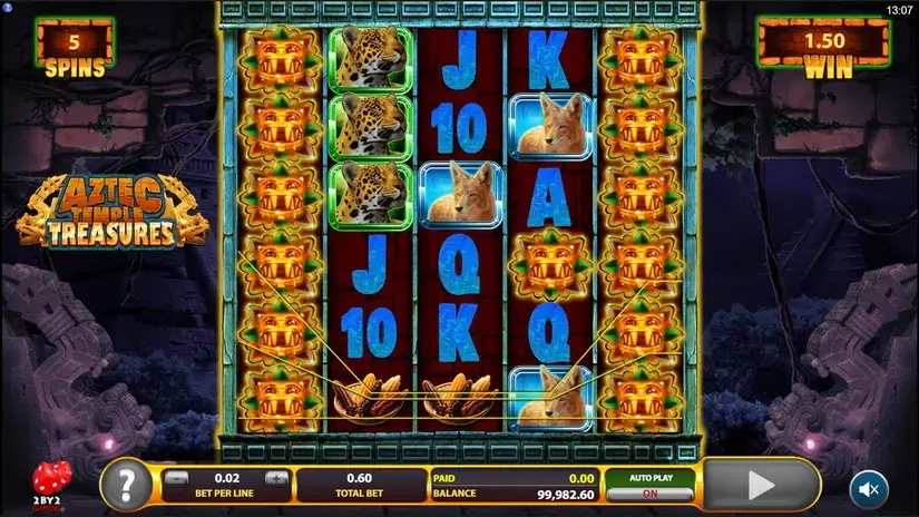 Aztec Temple Treasures slot screenshot 3