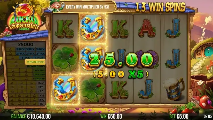 3 Lucky Leprechauns slot screenshot 5