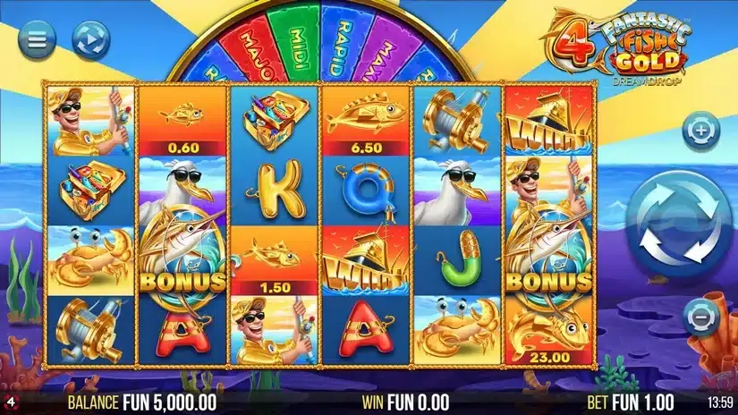 4 Fantastic Fish Gold Dream Drop slot screenshot 1