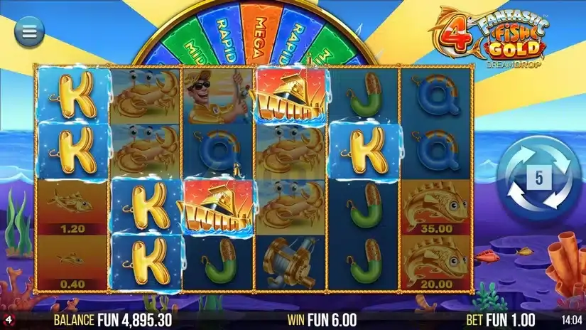 4 Fantastic Fish Gold Dream Drop slot screenshot 2