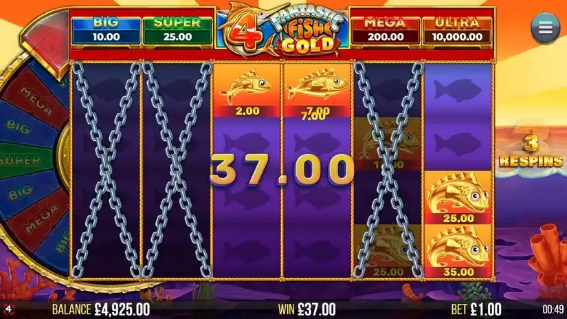 4 Fantastic Fish Gold slot screenshot 
