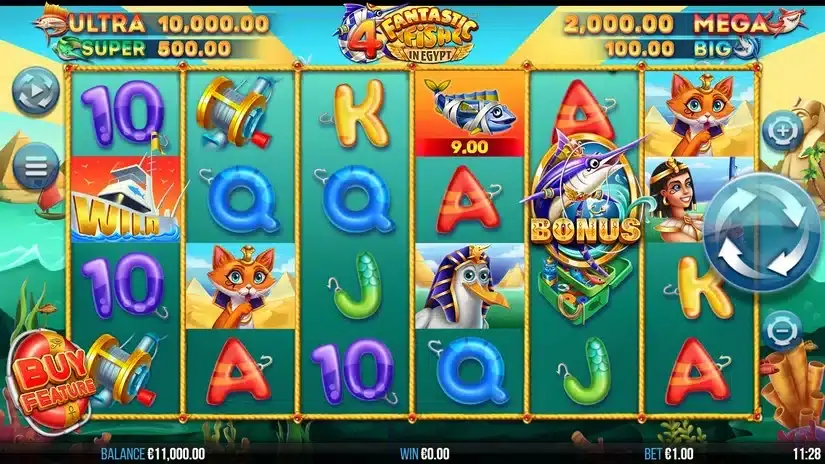 4 Fantastic Fish In Egypt slot screenshot 
