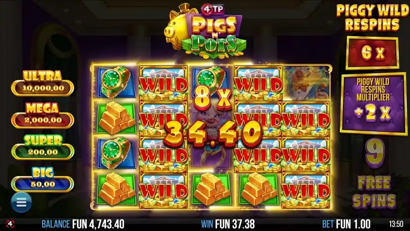 4TP Pigs N’ Pots slot screenshot