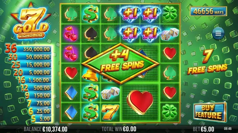 7 Gold Gigablox slot screenshot 5