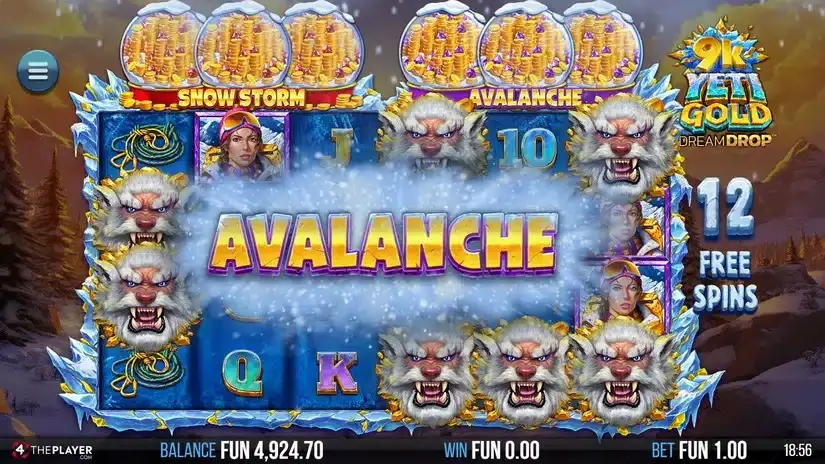 9K Yeti Gold Dream Drop slot screenshot 4