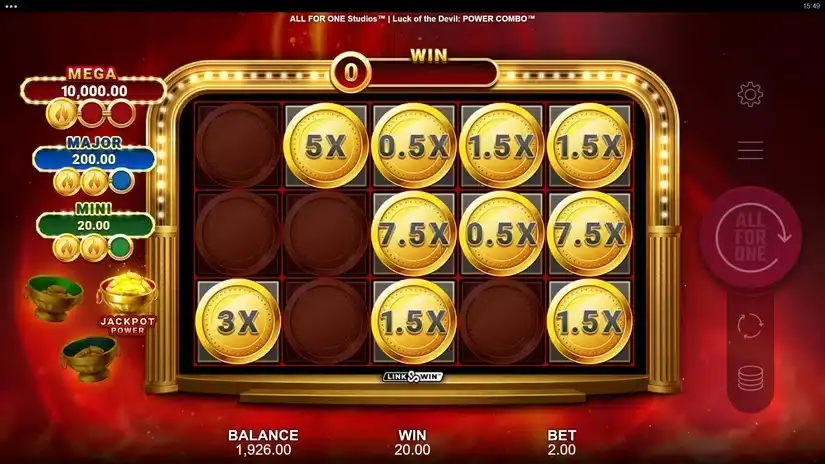 Luck of the Devil POWER COMBO slot screenshot