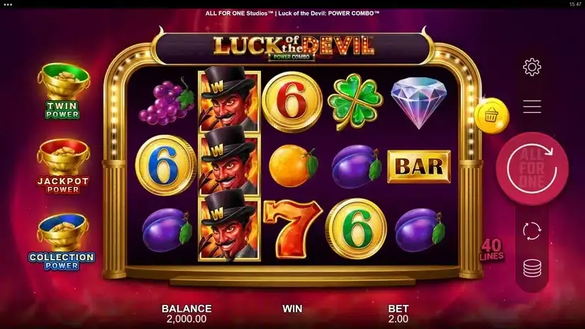 Luck of the Devil POWER COMBO slot screenshot