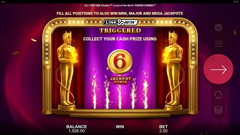 Luck of the Devil POWER COMBO slot screenshot 2