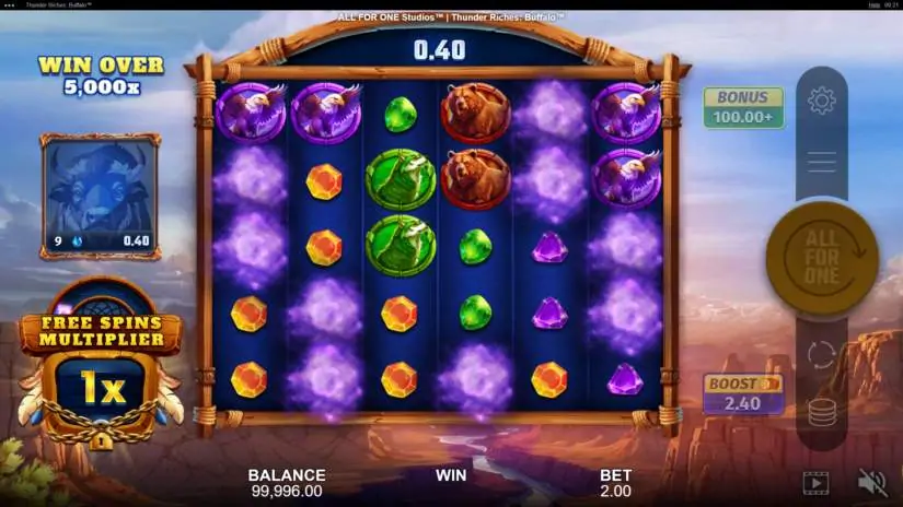 Thunder Riches Buffalo slot screenshot 3