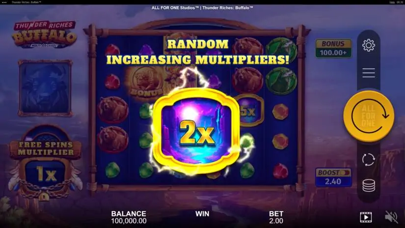Thunder Riches Buffalo slot screenshot 2
