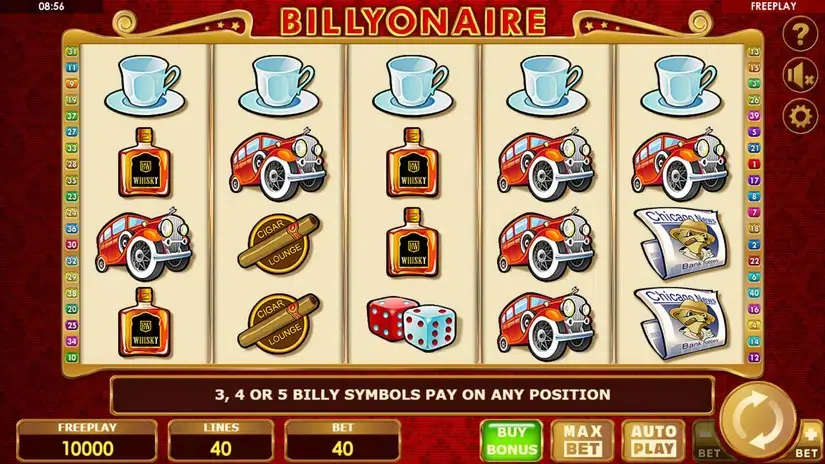 Billyonaire Bonus Buy slot screenshot 