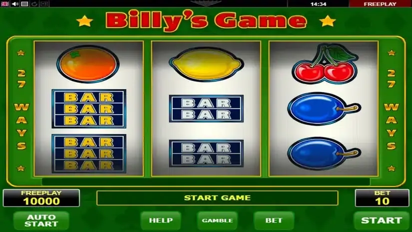 Billy’s Game slot screenshot 1