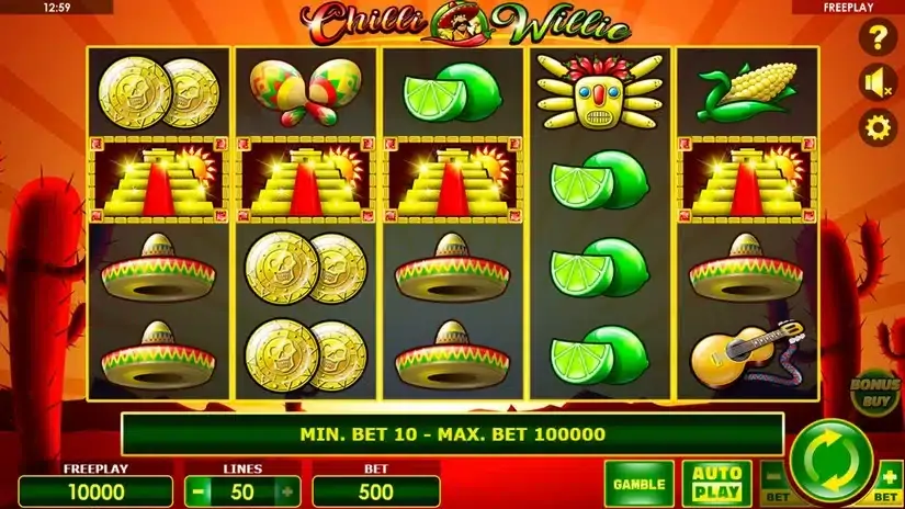 Chilli Willie slot screenshot 