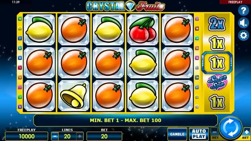 Crystal Fruits slot screenshot 1