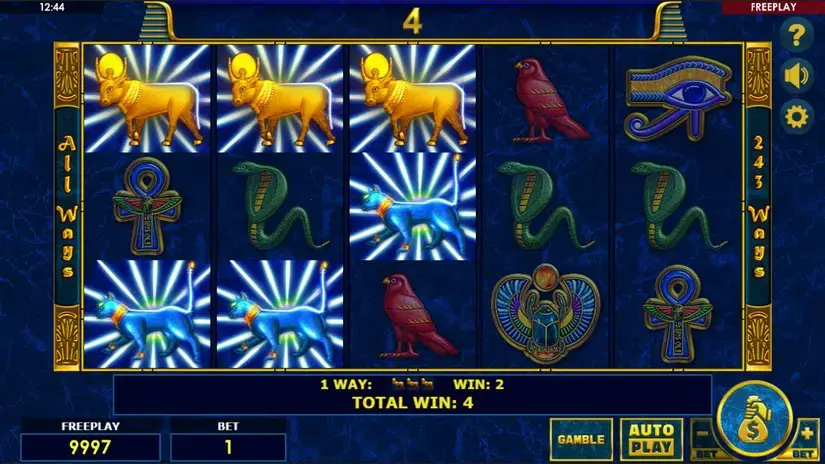 Enchanted Cleopatra slot screenshot 2