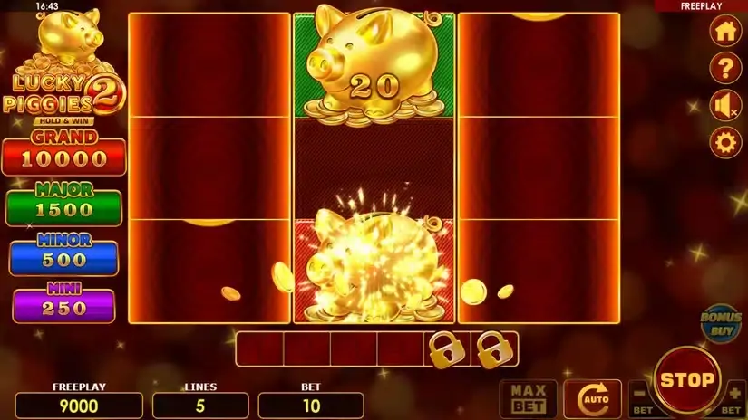 Lucky Piggies 2 Hold & Win slot screenshot 3