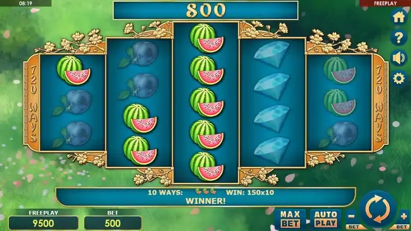 Sakura Fruits slot screenshot 2