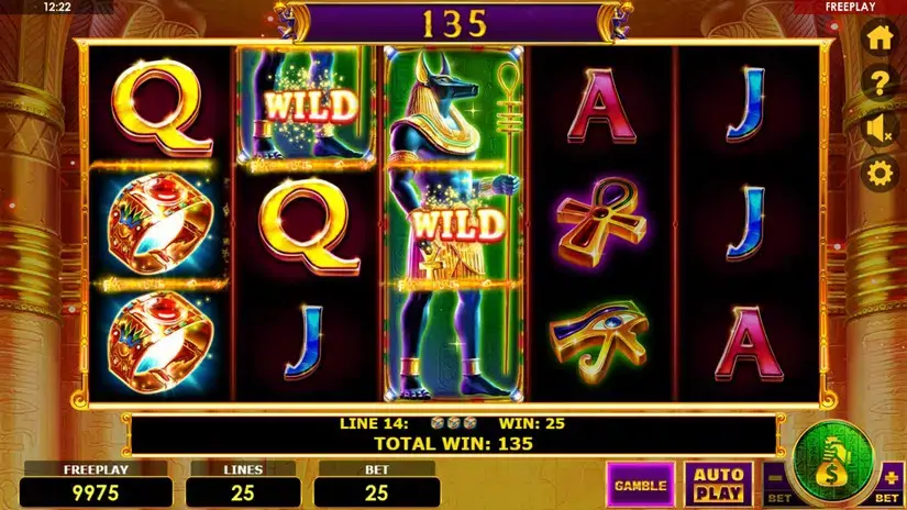 Wild Anubis slot screenshot 2