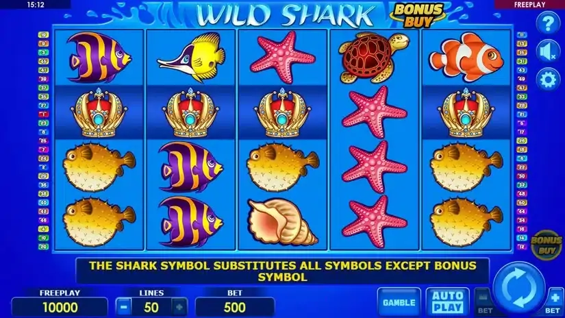 Wild Shark Bonus Buy slot screenshot 1