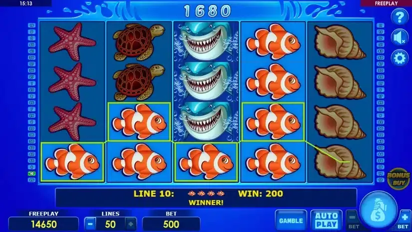 Wild Shark Bonus Buy slot screenshot 4