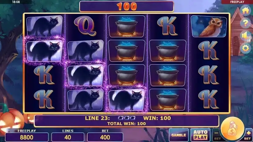 Wild Witches slot screenshot 2