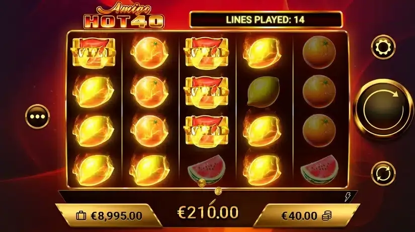 Amigo HOT40 slot screenshot 4