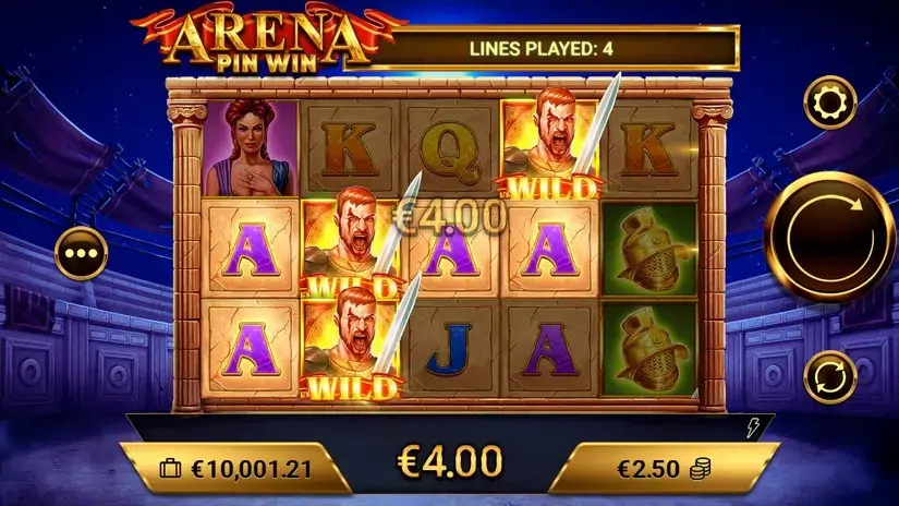 Arena Pin Win slot screenshot 2