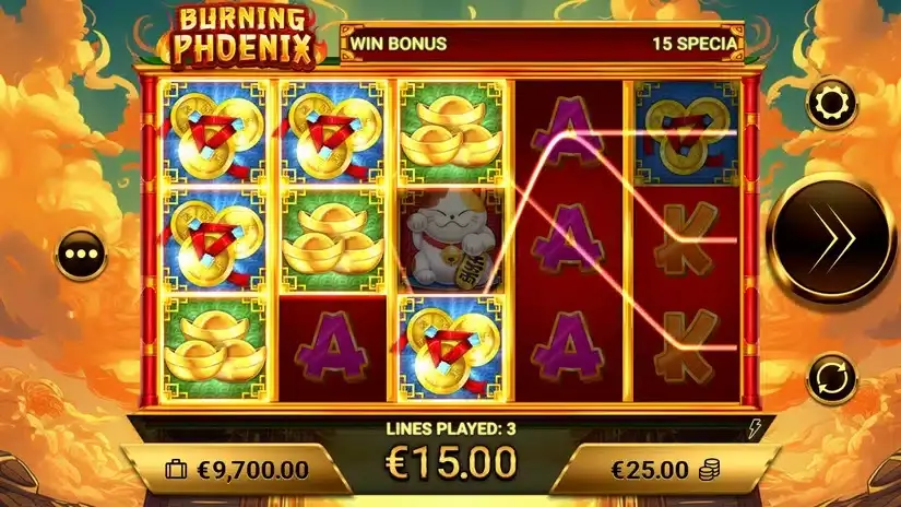 Burning Phoenix slot screenshot 2