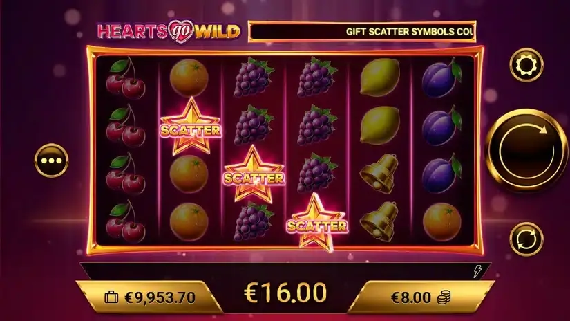 Hearts go Wild slot screenshot 2