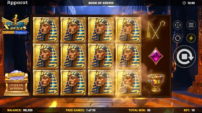 Book of Xerxes – Diamond Treasures slot screenshot 3