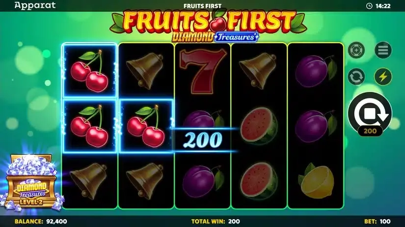 Fruits First – Diamond Treasures slot screenshot 4