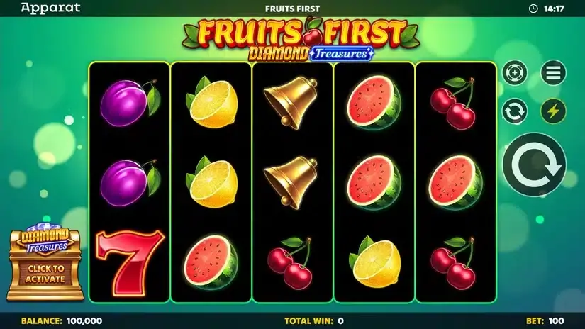 Fruits First – Diamond Treasures slot screenshot 1