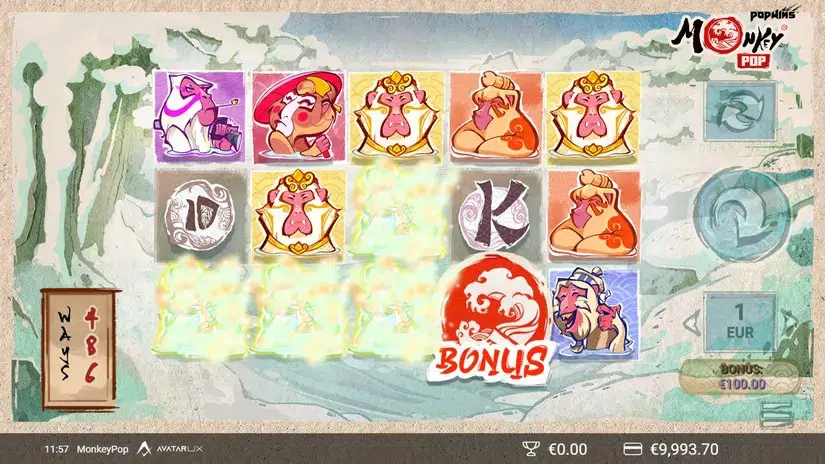 MonkeyPop slot screenshot 2