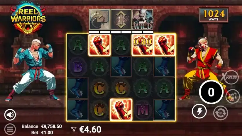 Reel Warriors slot screenshot 