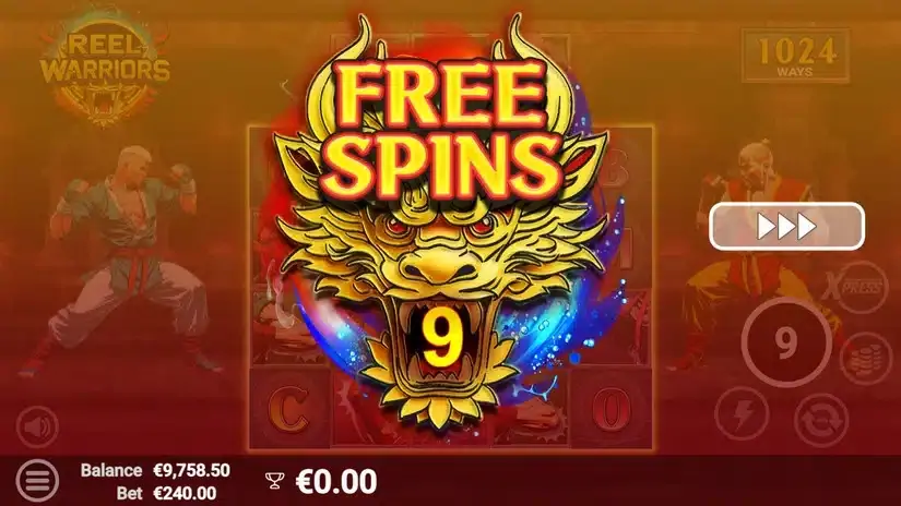 Reel Warriors slot screenshot 2