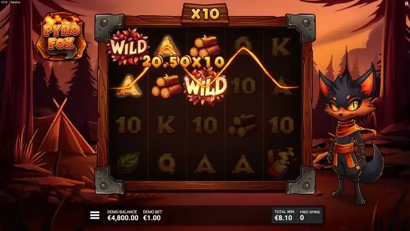 Pyrofox slot screenshot 5