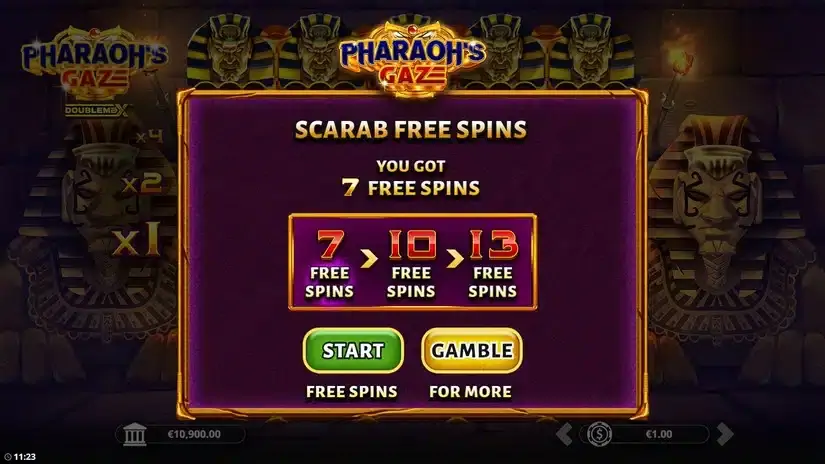 Pharaoh’s Gaze DoubleMax slot screenshot 2