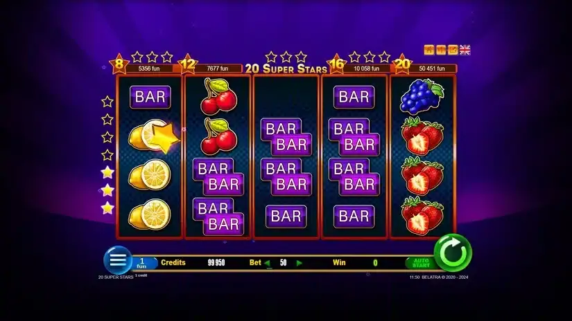20 Super Stars slot screenshot 2