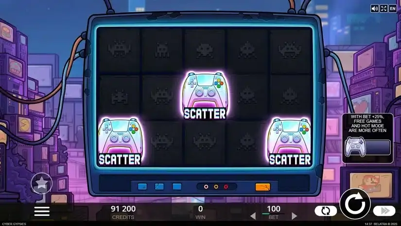 Cyber Gypsies slot screenshot 2
