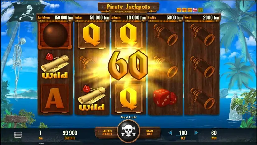 Pirate JackPots slot screenshot 2