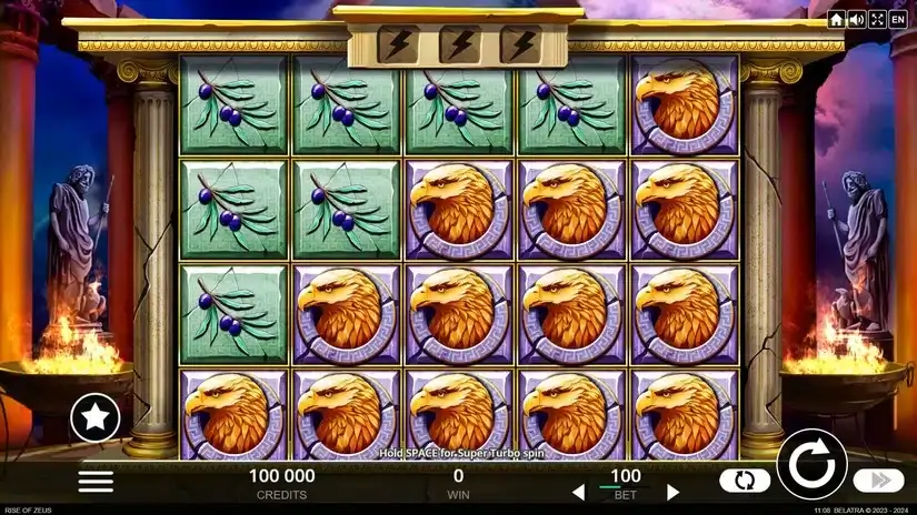 Rise of Zeus slot screenshot 