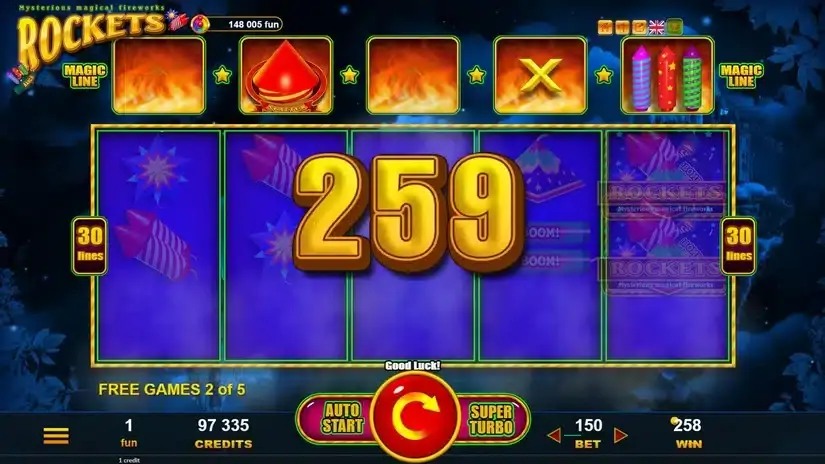 Rockets slot screenshot 4