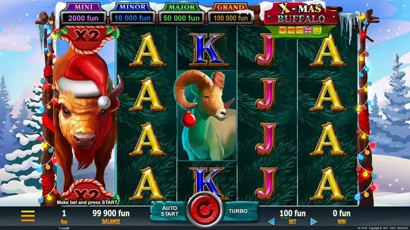 X-Mas Buffalo slot screenshot 1