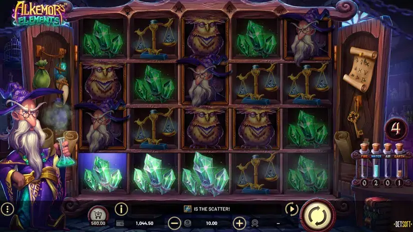 Alkemor’s Elements slot screenshot 2
